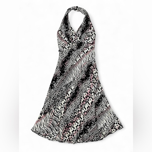 Betsey Johnson Dresses & Skirts - Betsey Johnson Black and Pink One-Shoulder Animal Print Dress
